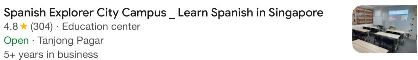 Spanish Explorer Google reviews — 4.8 stars, 304 reviews